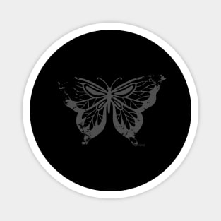 BUTTERFLY dark Gray, Logo Magnet